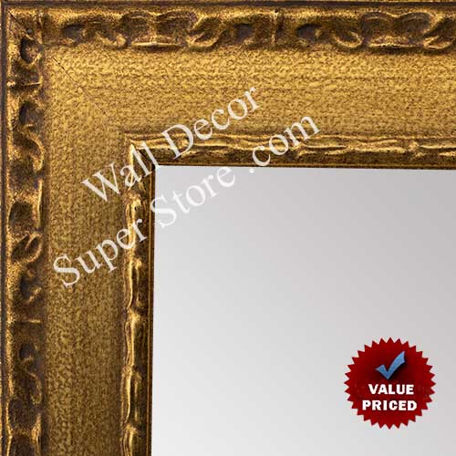 MR1050-1 Ornate Gold Panel  Custom Mirror With Embossed Back and Lip