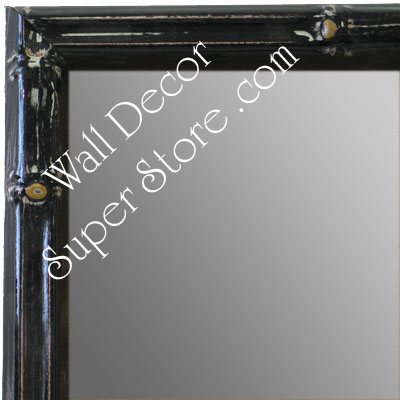 MR1612-1   Black Enamel Bamboo Custom Mirror