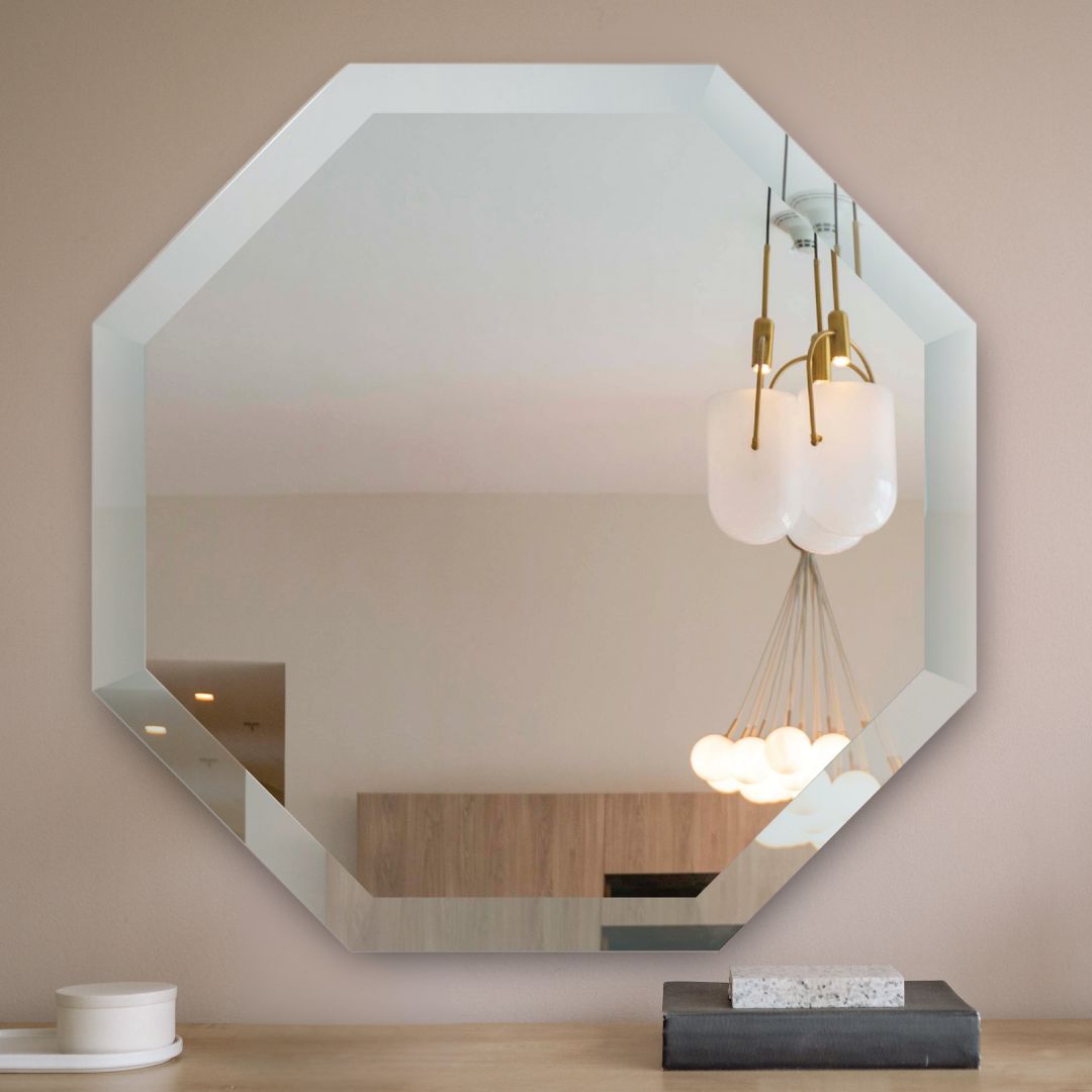 Custom Oval Beveled Frameless Wall Mirrors